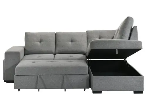 Pop-up sleeper couch with trundle bed in Pensacola showroom